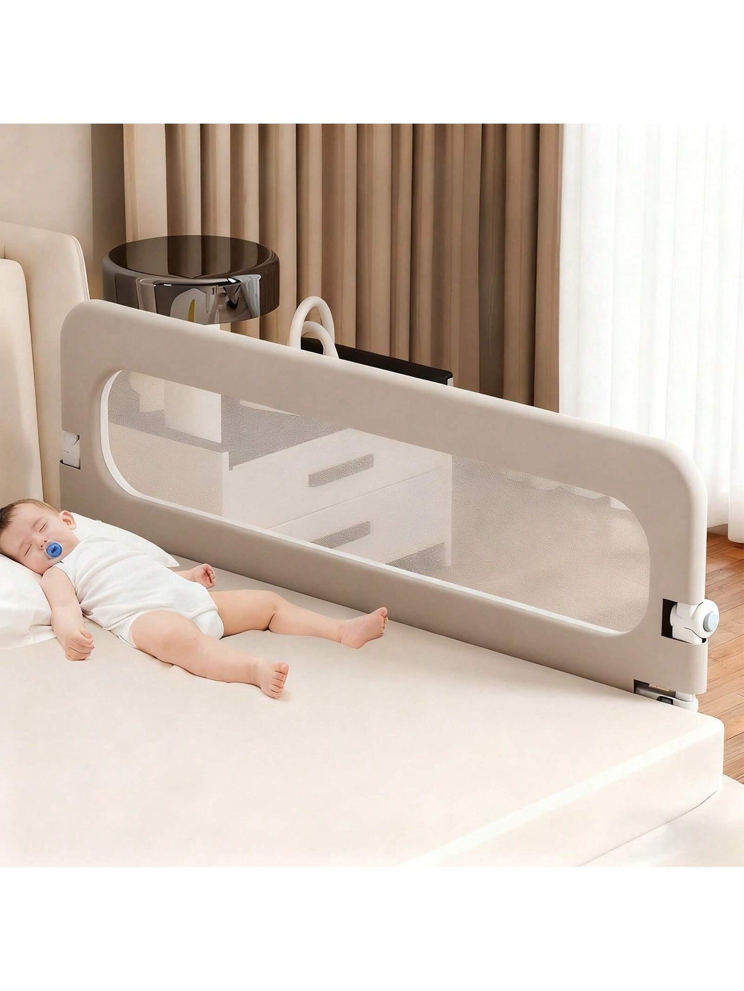 Wintline Bed Guard Rail For Toddlers Adjustable Heights & Folding Up Portable Bed Railing,Toddler Bed Rails Guard For Crib, Twin,Full Size, Queen & King Bed