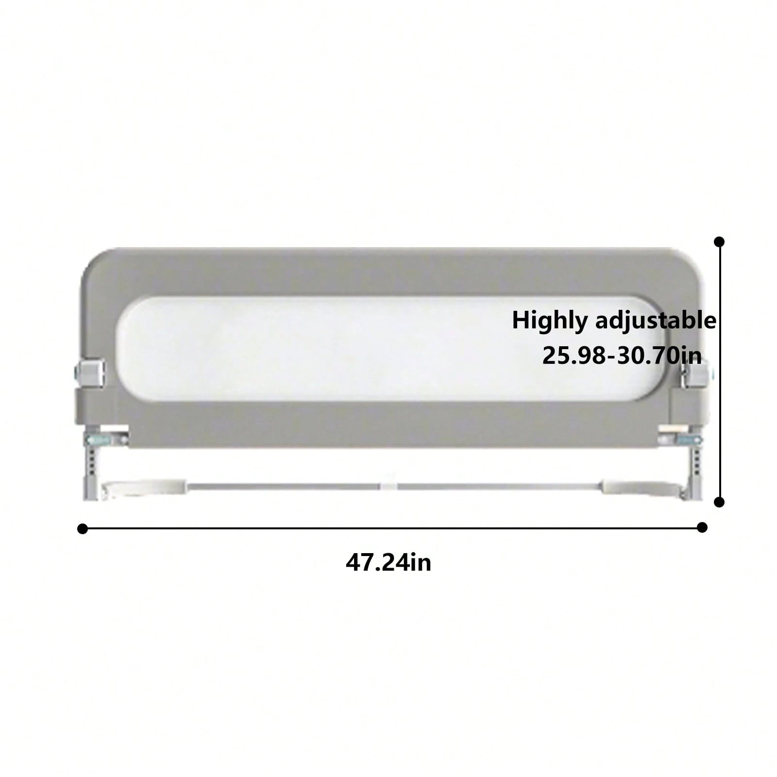 Wintline Bed Guard Rail For Toddlers Adjustable Heights & Folding Up Portable Bed Railing,Toddler Bed Rails Guard For Crib, Twin,Full Size, Queen & King Bed