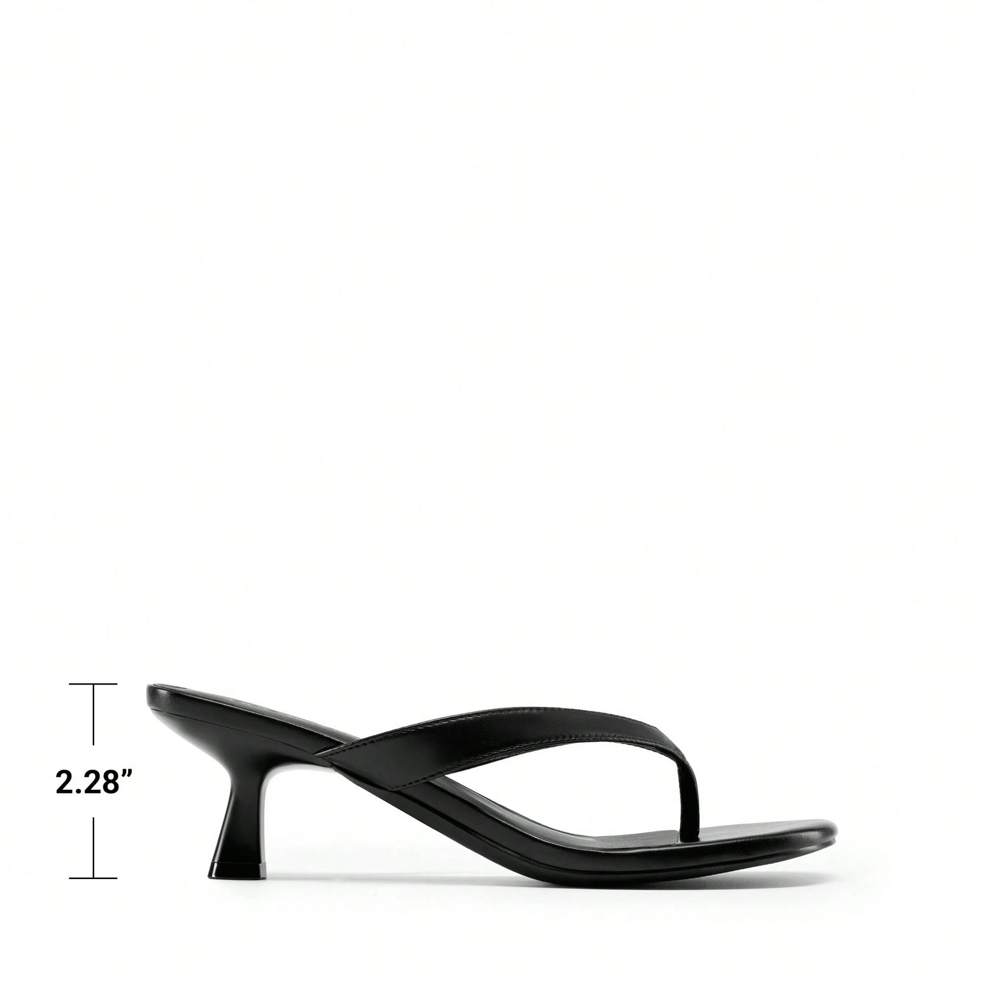 Women Kitten Heel Thong Heeled Sandals Comfortable Open Toe Slip On Summer Sandals