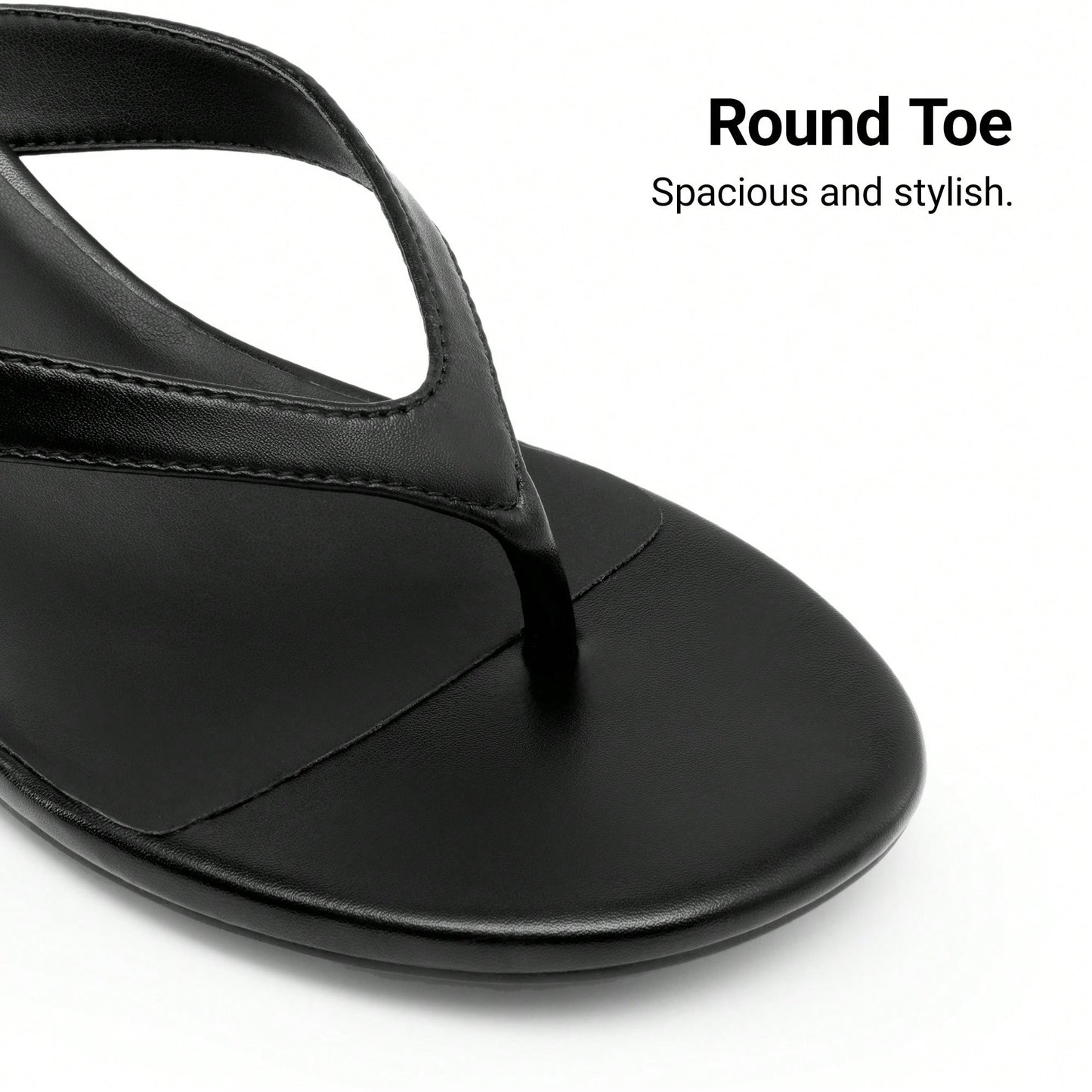 Women Kitten Heel Thong Heeled Sandals Comfortable Open Toe Slip On Summer Sandals