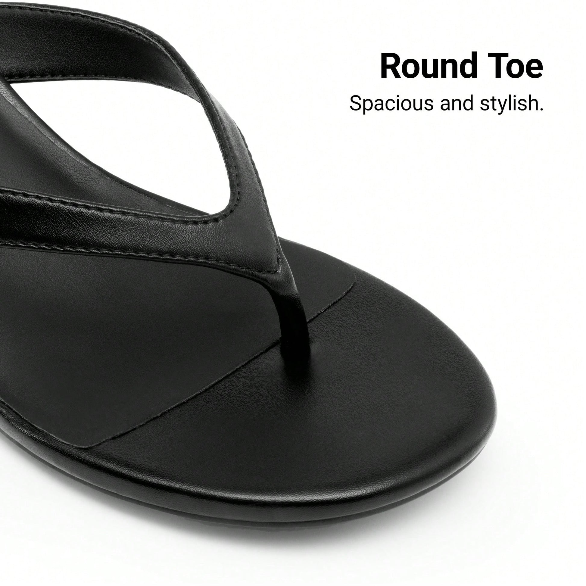 Women Kitten Heel Thong Heeled Sandals Comfortable Open Toe Slip On Summer Sandals