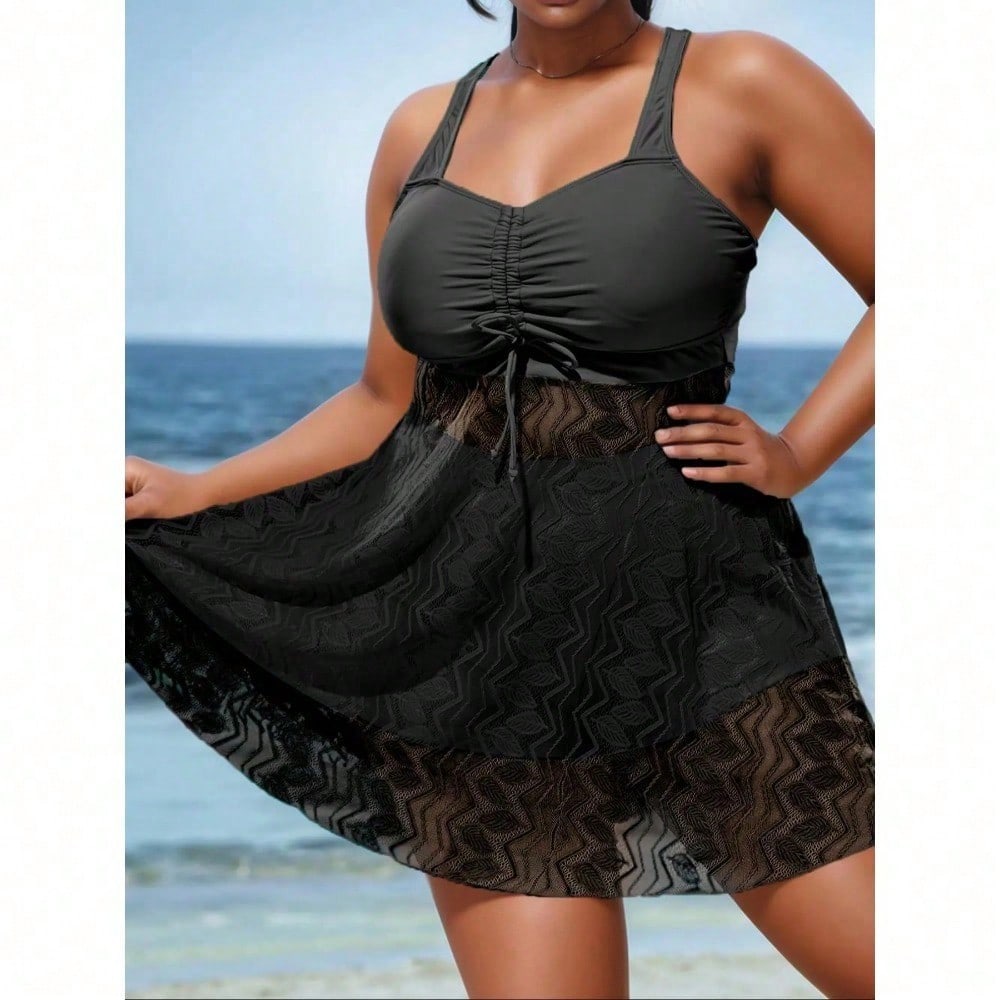 Women's Boho Paisley Print Straps Tankini Swimsuit Top With Short Bottoms, Slight Stretch Fabric Summer Beachwear