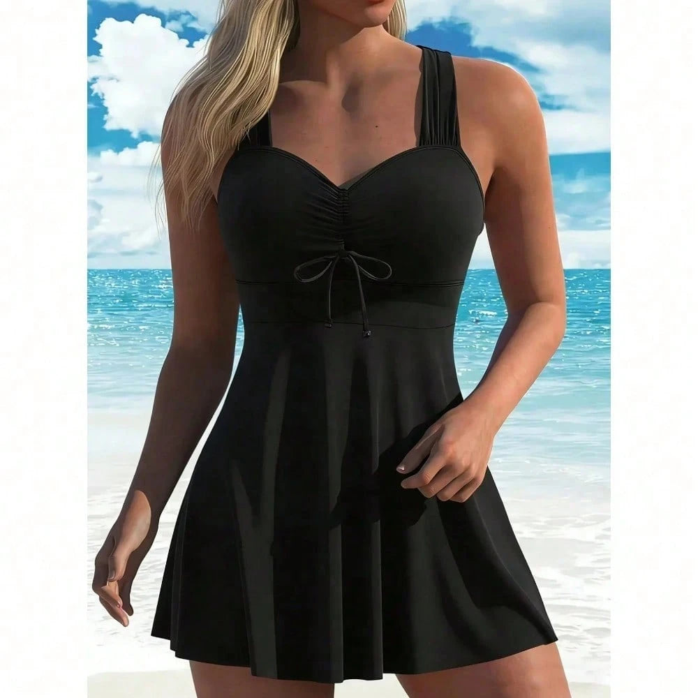 Women's Boho Paisley Print Straps Tankini Swimsuit Top With Short Bottoms, Slight Stretch Fabric Summer Beachwear