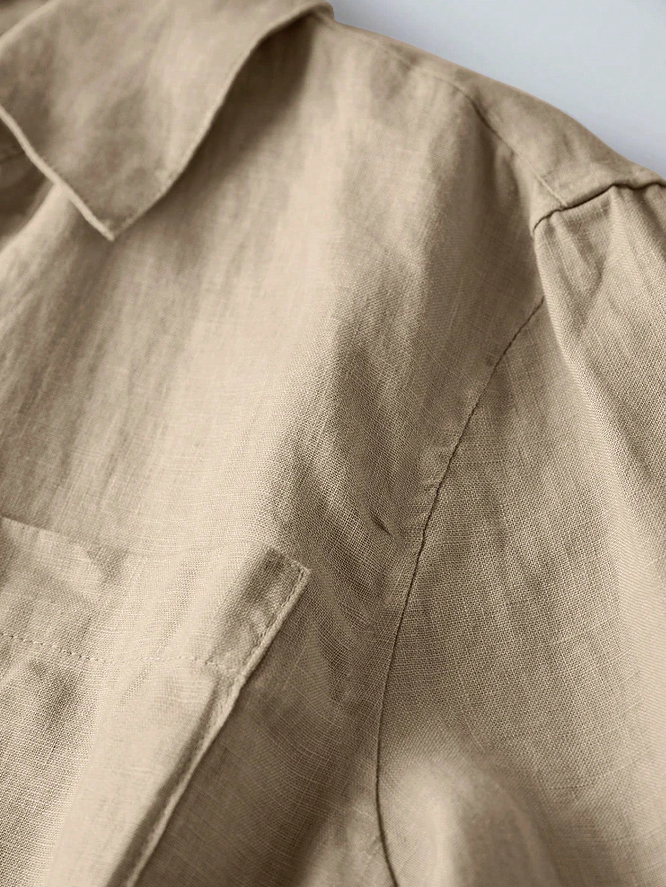 Women's Casual/Office Linen Blended Solid Color Front Button Pocket Front Short Back Long Loose Long Sleeve Shirt Spring