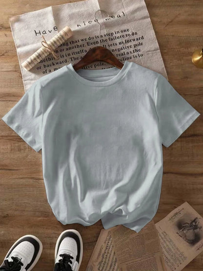 Women's Casual Slogan & Car Print Short Sleeve Round Neck T-Shirt Black Summer