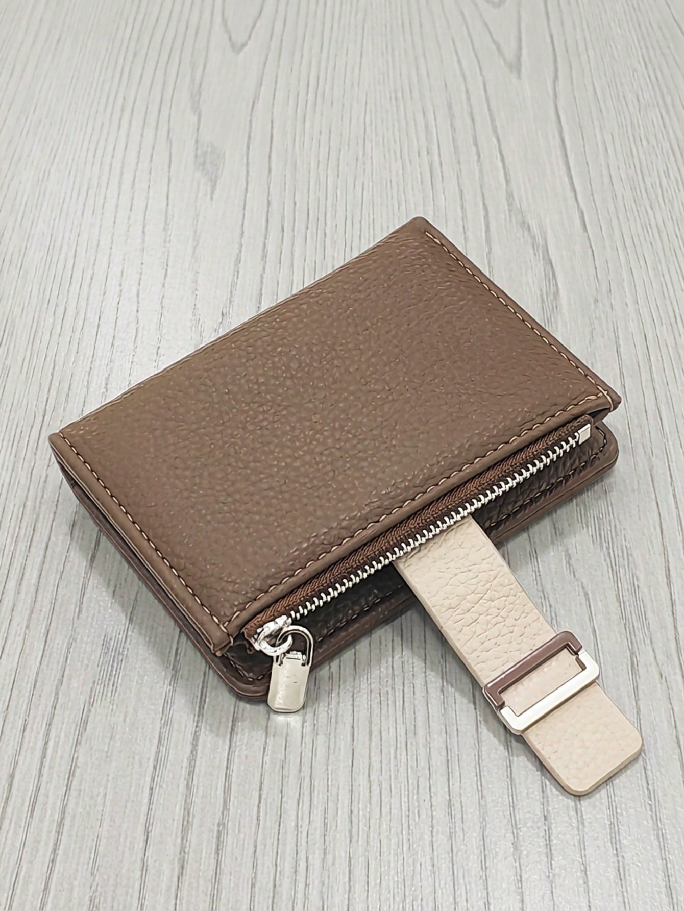 Women's Colorblock Short Wallet, Soft Fashion PU Handheld Magnetic Closure Snap Zipper Wallet, Multi-Function Card Holder For Daily Use, Gift, Ideal Gift