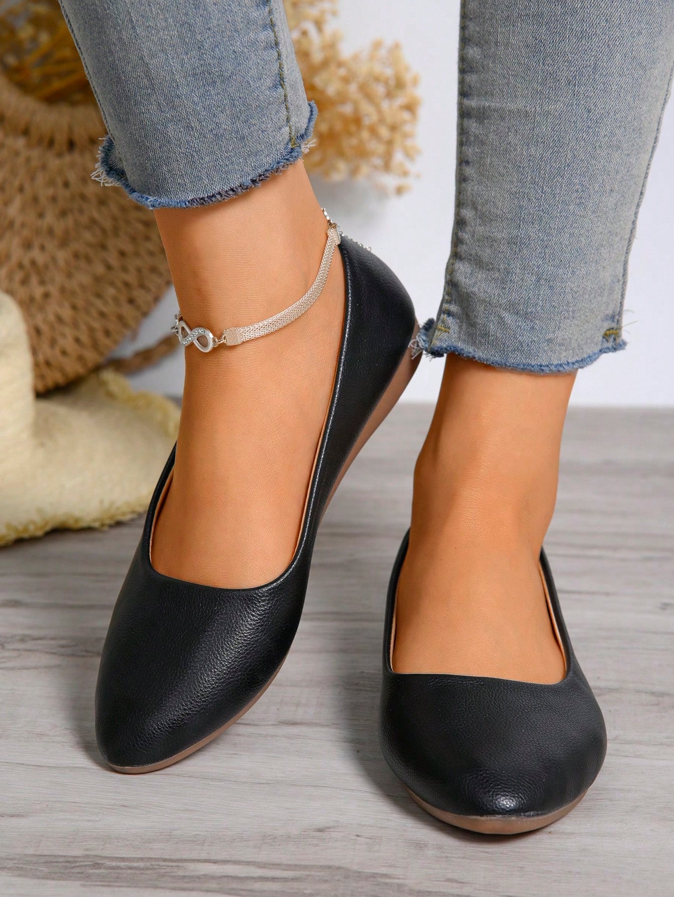 Women's Fashion Elegant Office Loafers, Spring/Autumn New Soft Bottom Comfortable Mother Shoes, French Elegant Flat Shoes, Korean Stylish Shoes, Odor-Resistant Anti-Slip, Suitable For Travel, Party, O