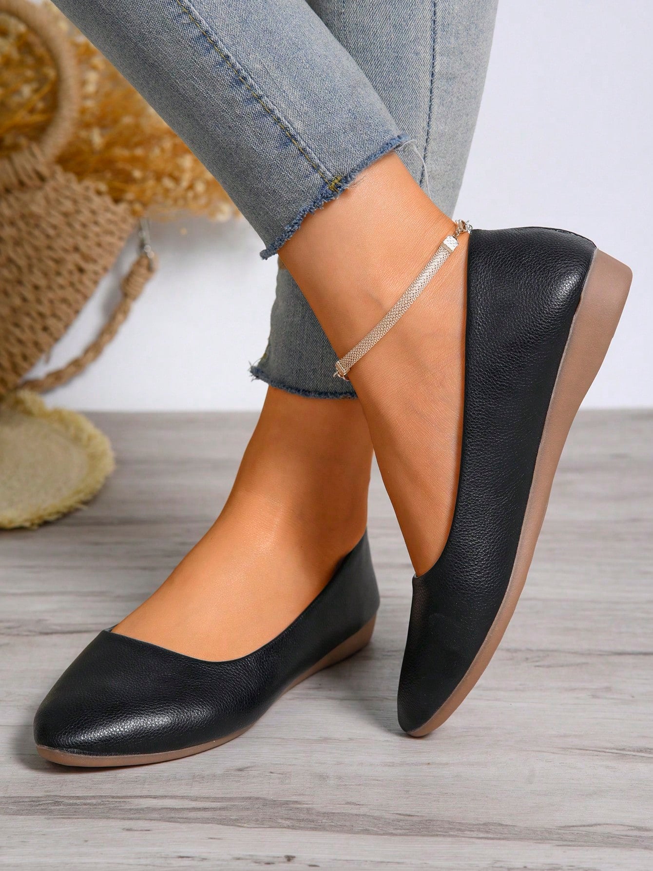 Women's Fashion Elegant Office Loafers, Spring/Autumn New Soft Bottom Comfortable Mother Shoes, French Elegant Flat Shoes, Korean Stylish Shoes, Odor-Resistant Anti-Slip, Suitable For Travel, Party, O