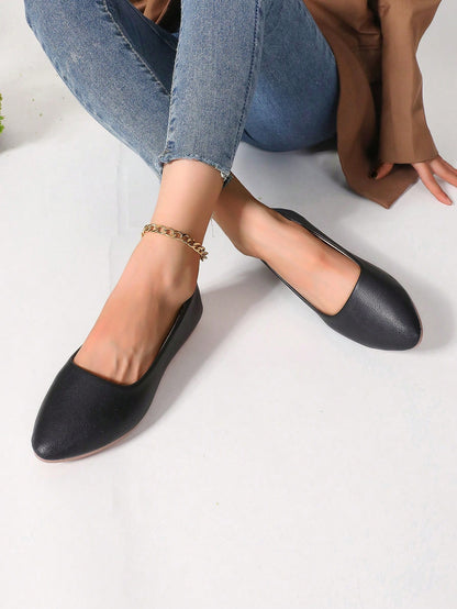 Women's Fashion Elegant Office Loafers, Spring/Autumn New Soft Bottom Comfortable Mother Shoes, French Elegant Flat Shoes, Korean Stylish Shoes, Odor-Resistant Anti-Slip, Suitable For Travel, Party, O