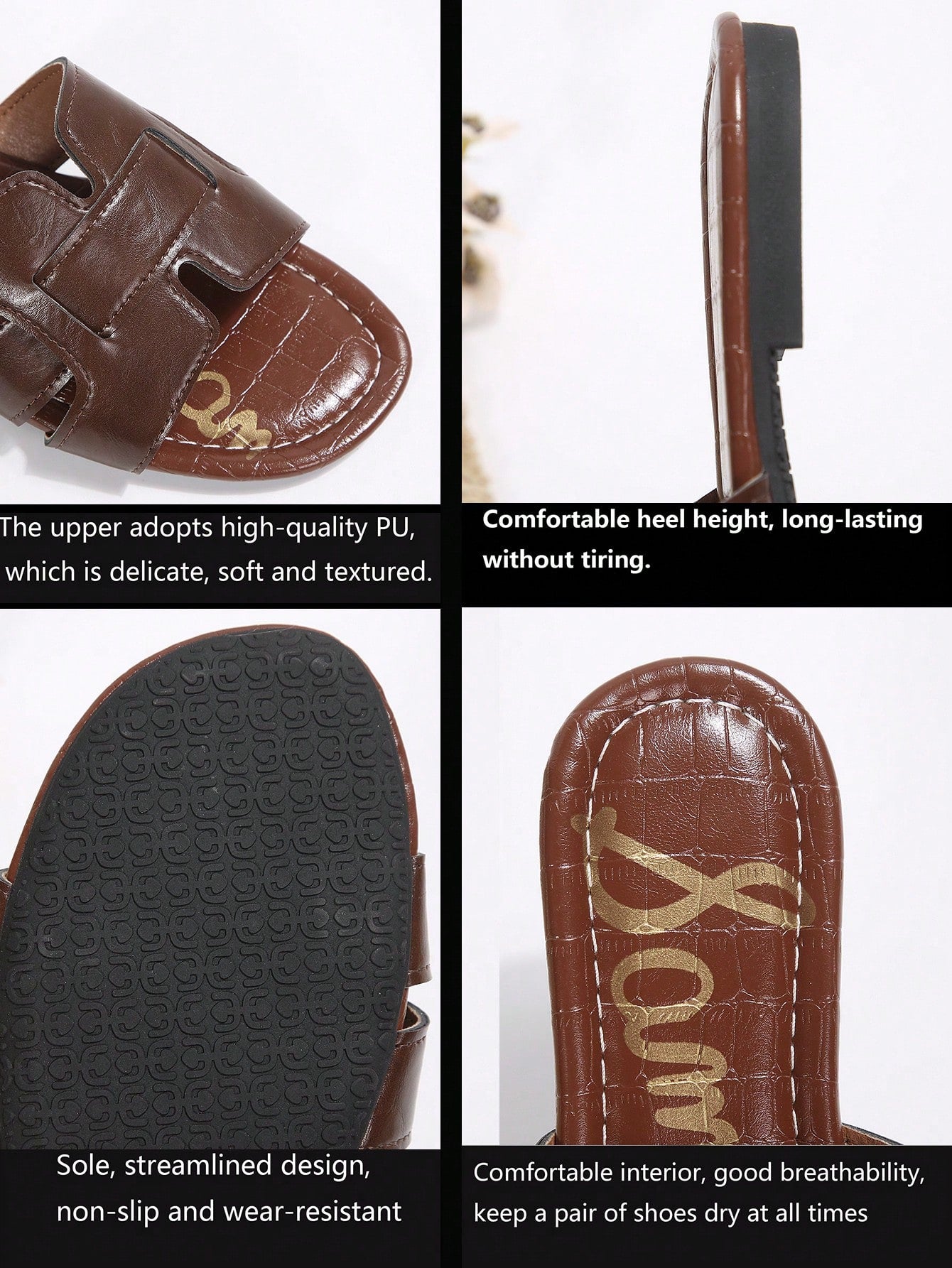 Women's Flat Mule Sandals, Open Toe Lightweight Luxury Slippers, Fashion Korean Style French Chic, Suitable For Dresses, Outdoor, Beach,Summer Shoes