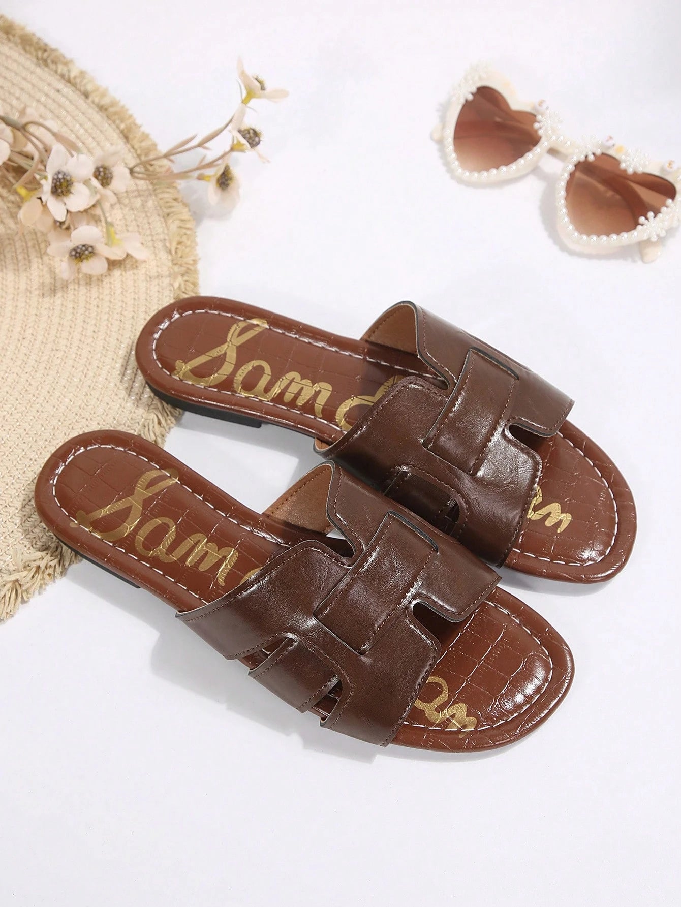 Women's Flat Mule Sandals, Open Toe Lightweight Luxury Slippers, Fashion Korean Style French Chic, Suitable For Dresses, Outdoor, Beach,Summer Shoes