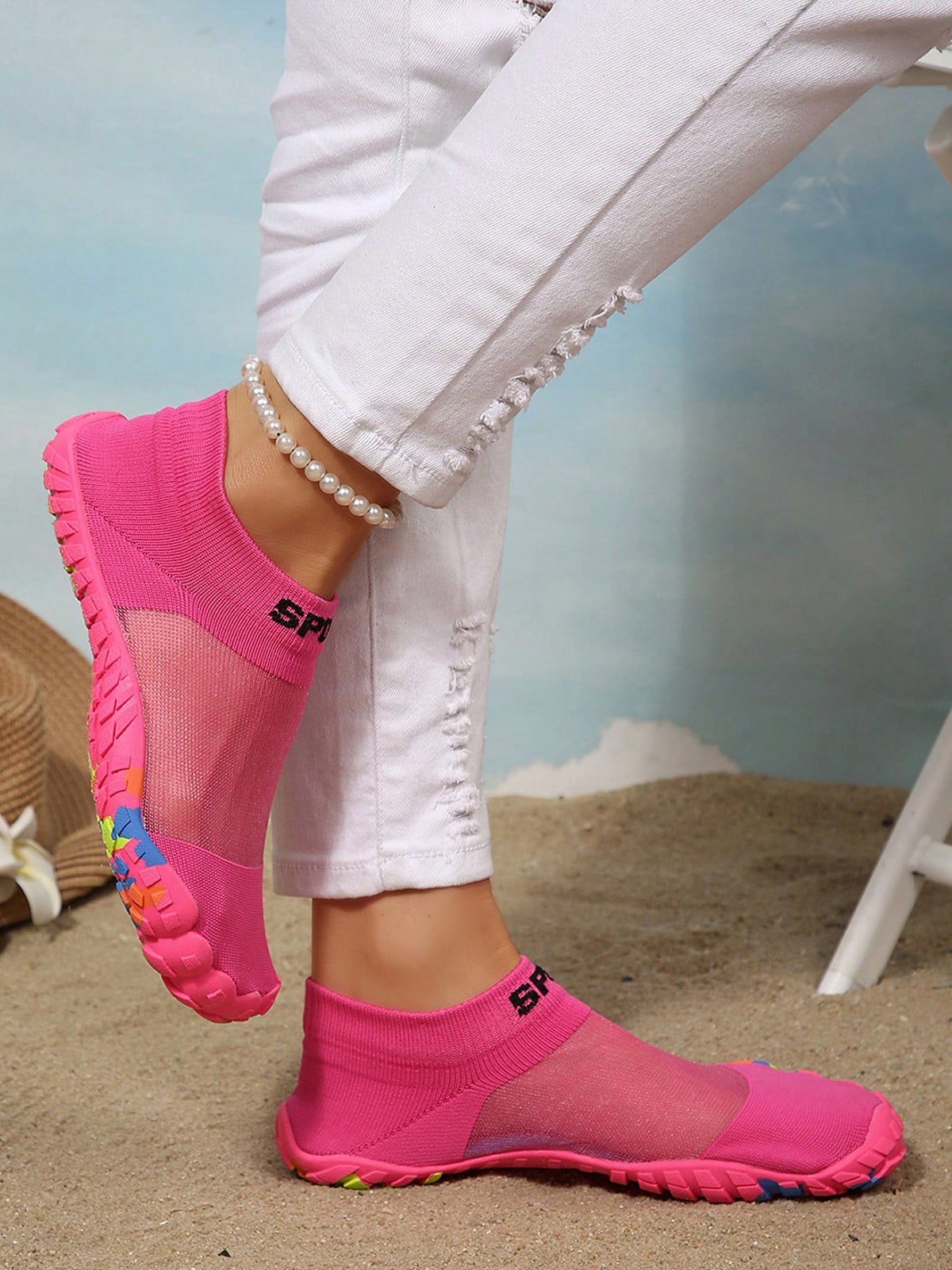 Women's Lightweight Beach Shoes Quick Dry Water Shoes Barefoot Aqua Socks For Swimming Pool Beach Surfing Sock Shoes Sneakers, Travel