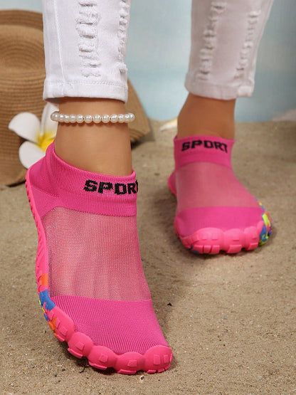 Women's Lightweight Beach Shoes Quick Dry Water Shoes Barefoot Aqua Socks For Swimming Pool Beach Surfing Sock Shoes Sneakers, Travel