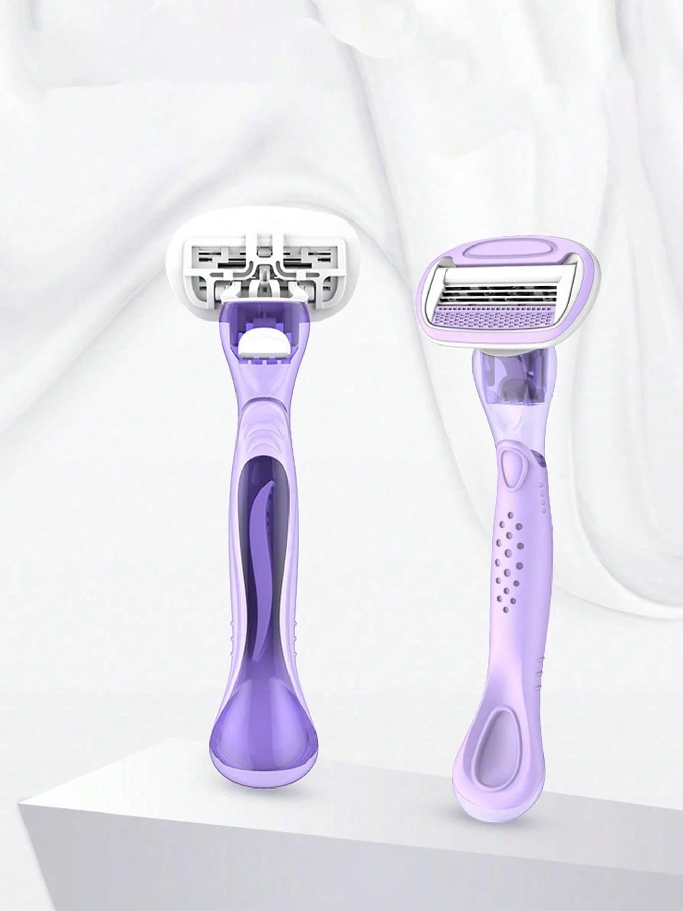 Women's Long Handle And Short Handle Razor Set, Suitable For Underarms, Legs And Bikini Area, Multi-Functional Comprehensive Portable Razor, Pink Manual Razor, Women's Bikini Manual Safety Razor Blade