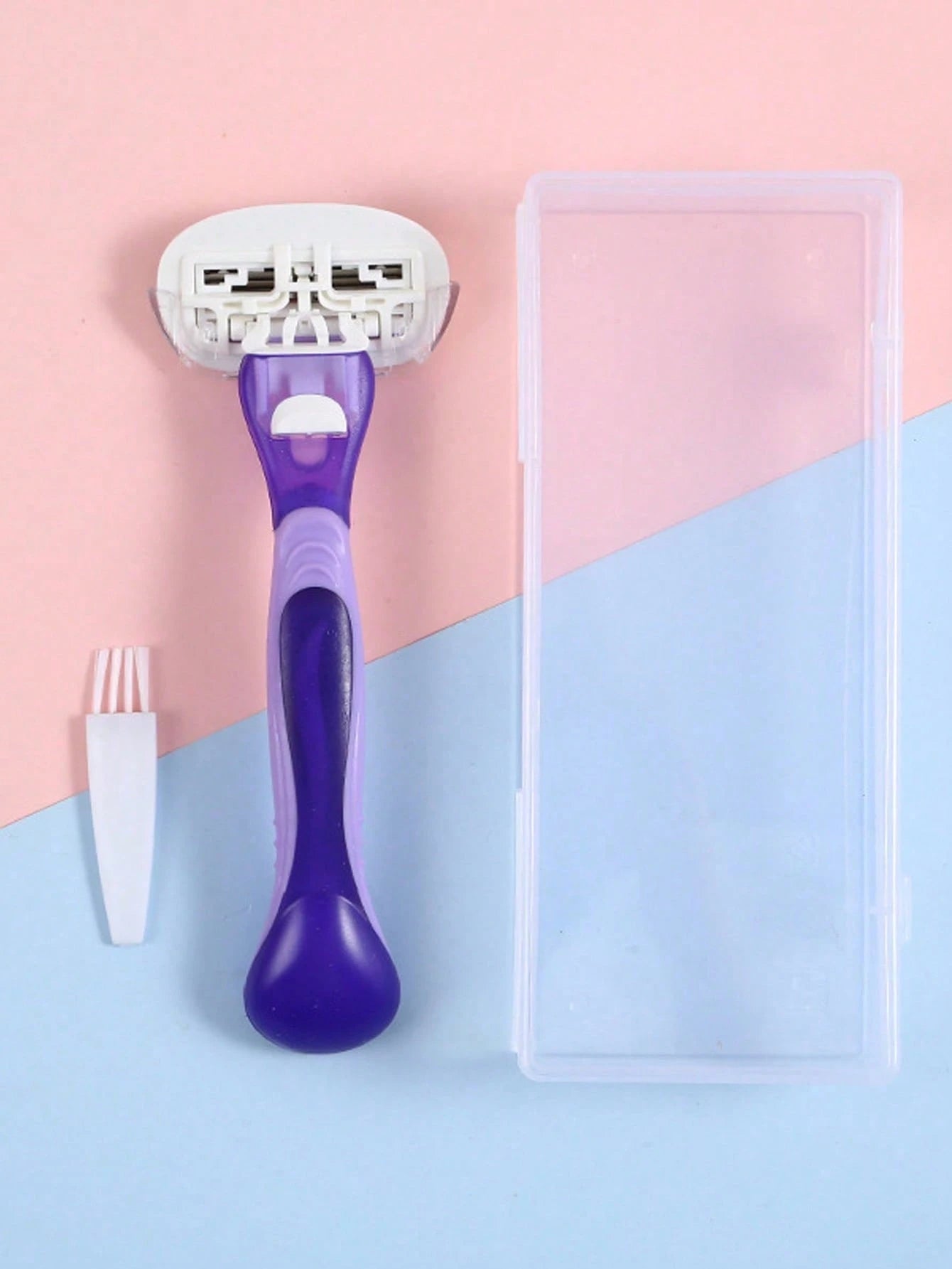 Women's Long Handle And Short Handle Razor Set, Suitable For Underarms, Legs And Bikini Area, Multi-Functional Comprehensive Portable Razor, Pink Manual Razor, Women's Bikini Manual Safety Razor Blade