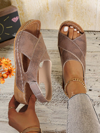 Women's Outdoor Casual Fashion High Heel Slippers, Resort Beach Platform Sandals