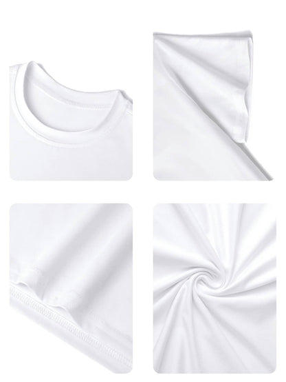 Women's Regular Length Knit Fabric T-Shirt With Positive & Happy Quotes, Minimalist Fashion White
