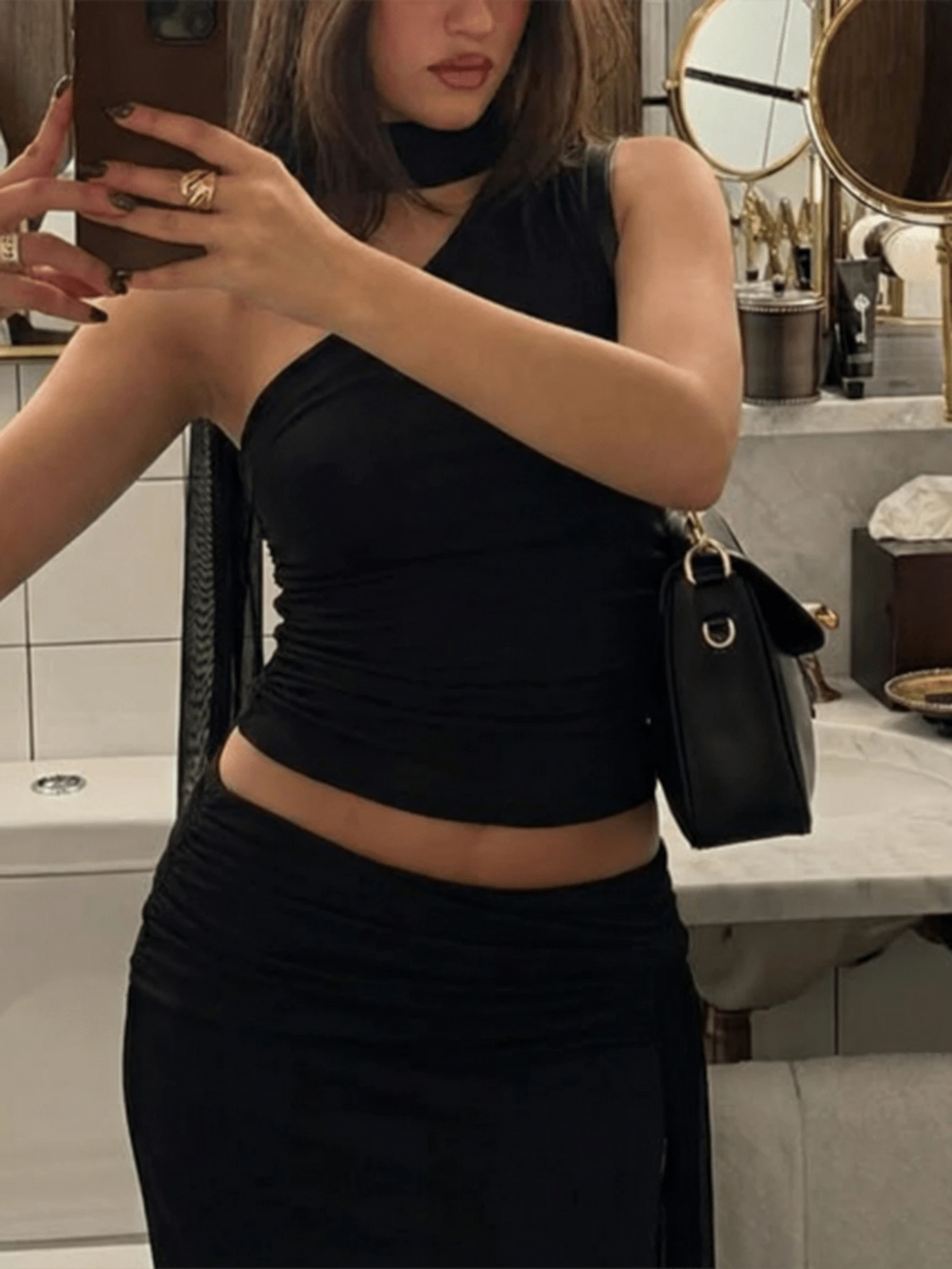 Women's Sexy Leopard Print Crop Top, Fitted Camisole, Fashionable Street Style For Party And Vacation, Spring/Summer Casual Black, Y2K Aesthetic