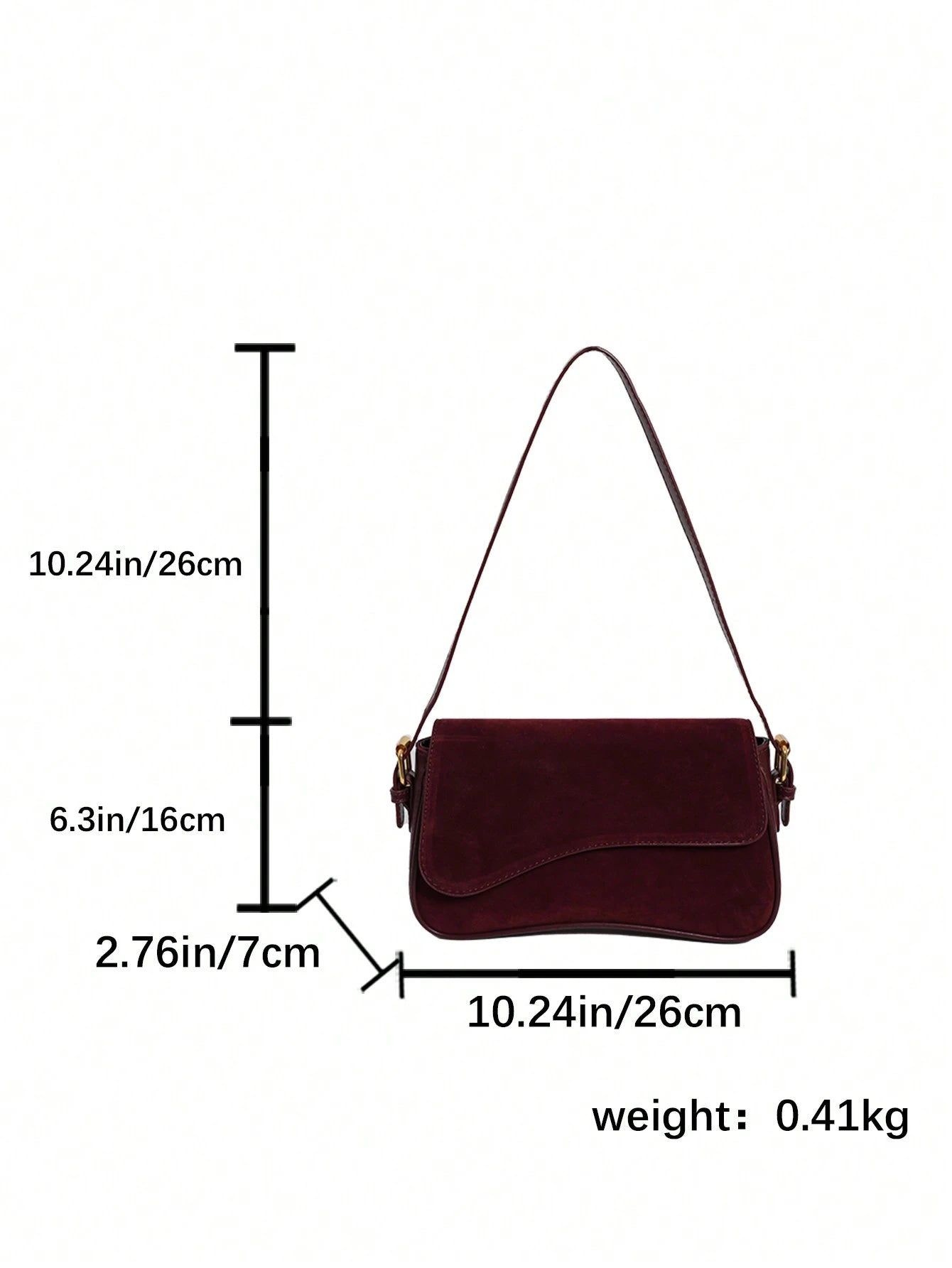 Women's Solid Color Matte Saddle Bag With Dual Shoulder Straps, Shoulder And Crossbody Wear