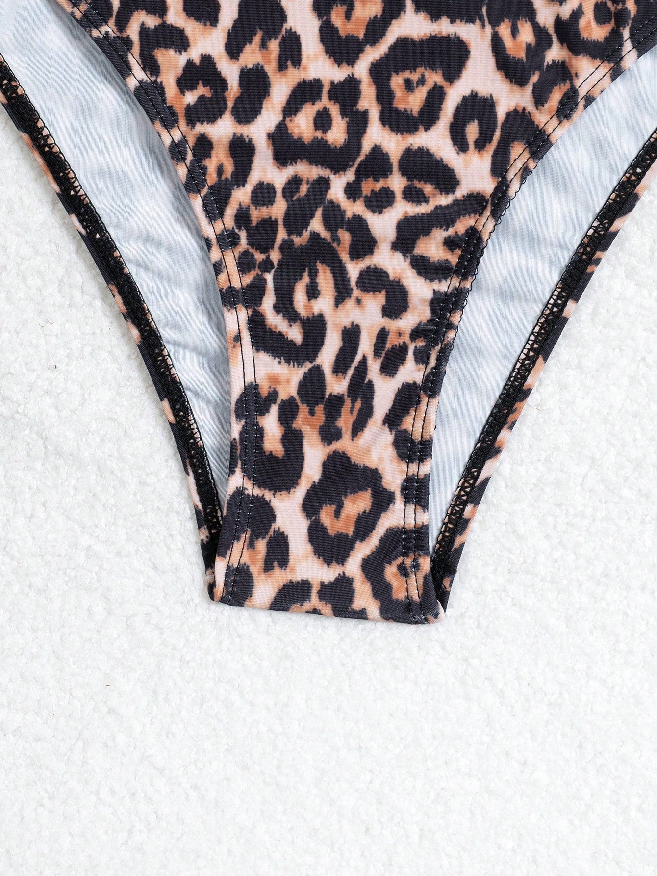 Women's Summer Beach Leopard Print Halter Tie Sexy Bikini Set With Matching Mini Skirt Vacation
