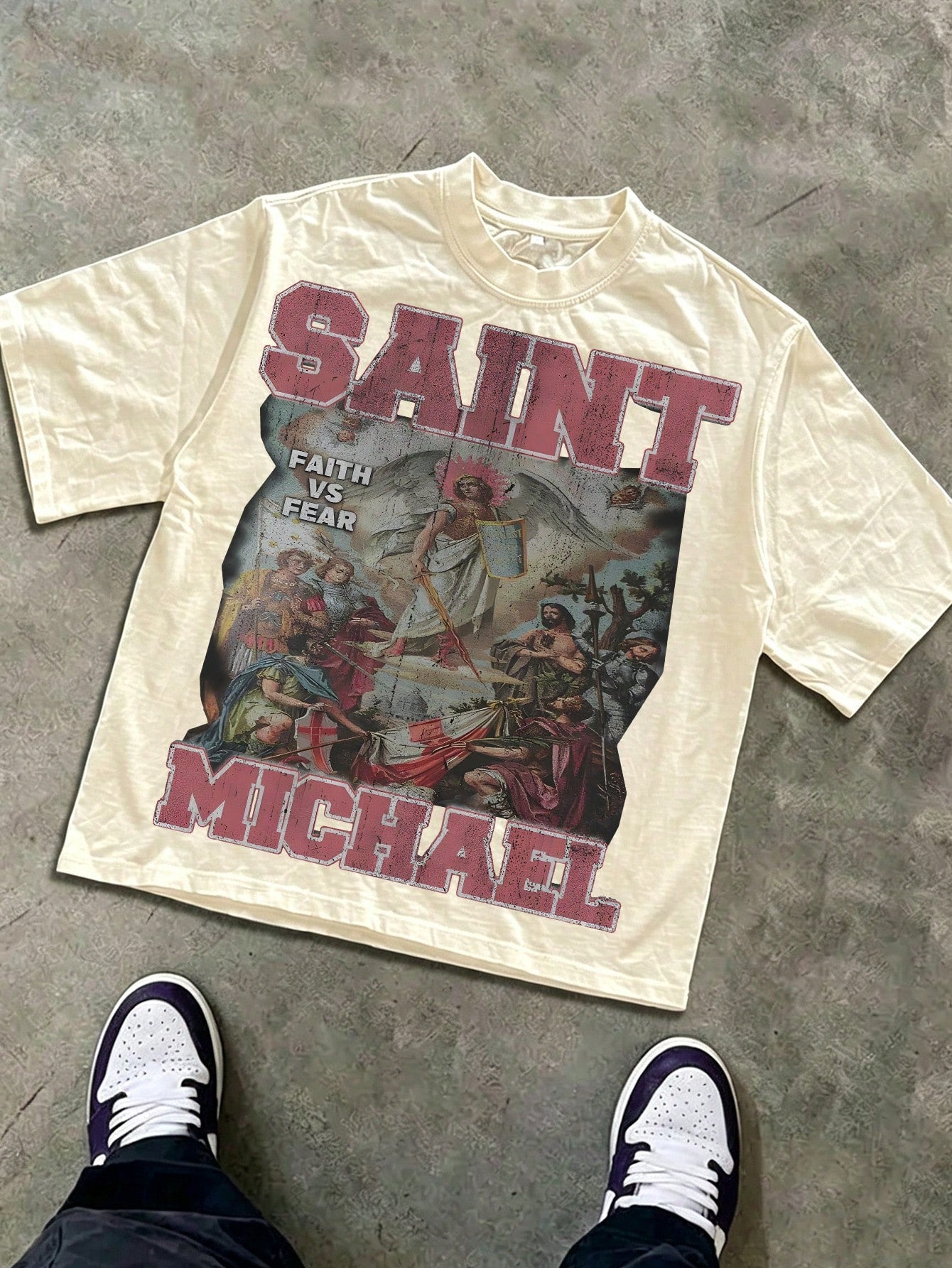 Women's Summer T-Shirt- Religious Painting- Printed Round Neck Short Sleeve, 220g Pure Cotton Fabric T-Shirt, Suitable For Women's Daily Wear
