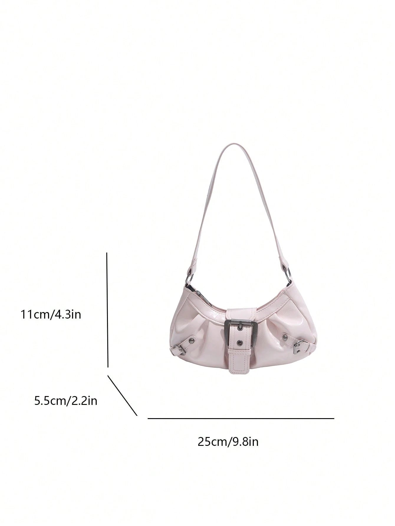 Women's Vintage Punk Rivet Motorcycle Shoulder Bag, Commuter Underarm Bag