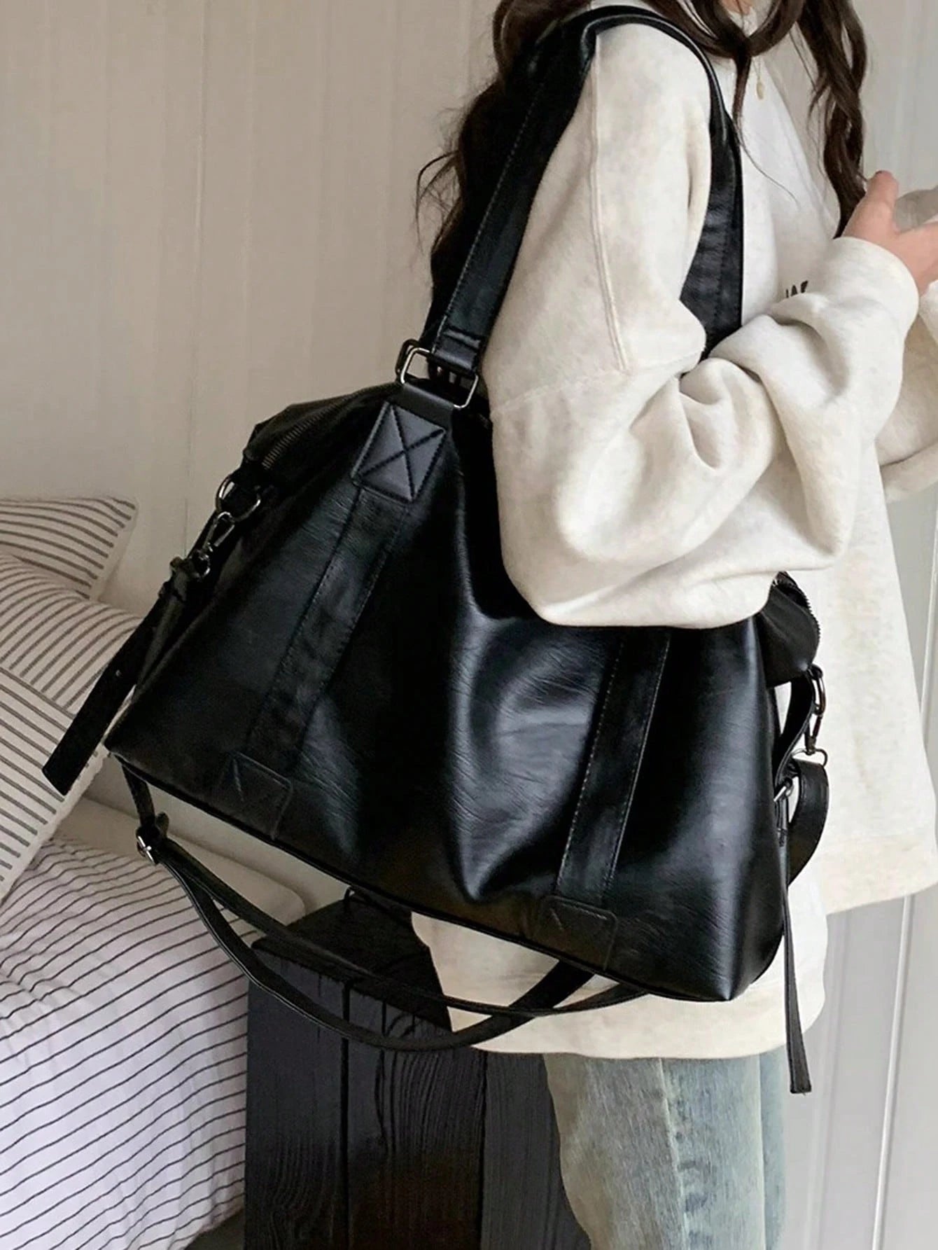 Women Short-Distance Travel Bag Large Capacity Lightweight Tote Handbag Portable Luggage Sport Gym Shoulder Crossbody Bag For Commuting For Suitcase Overnight Bag Gym Bag Duffle Bag Weekend Bag Duffel