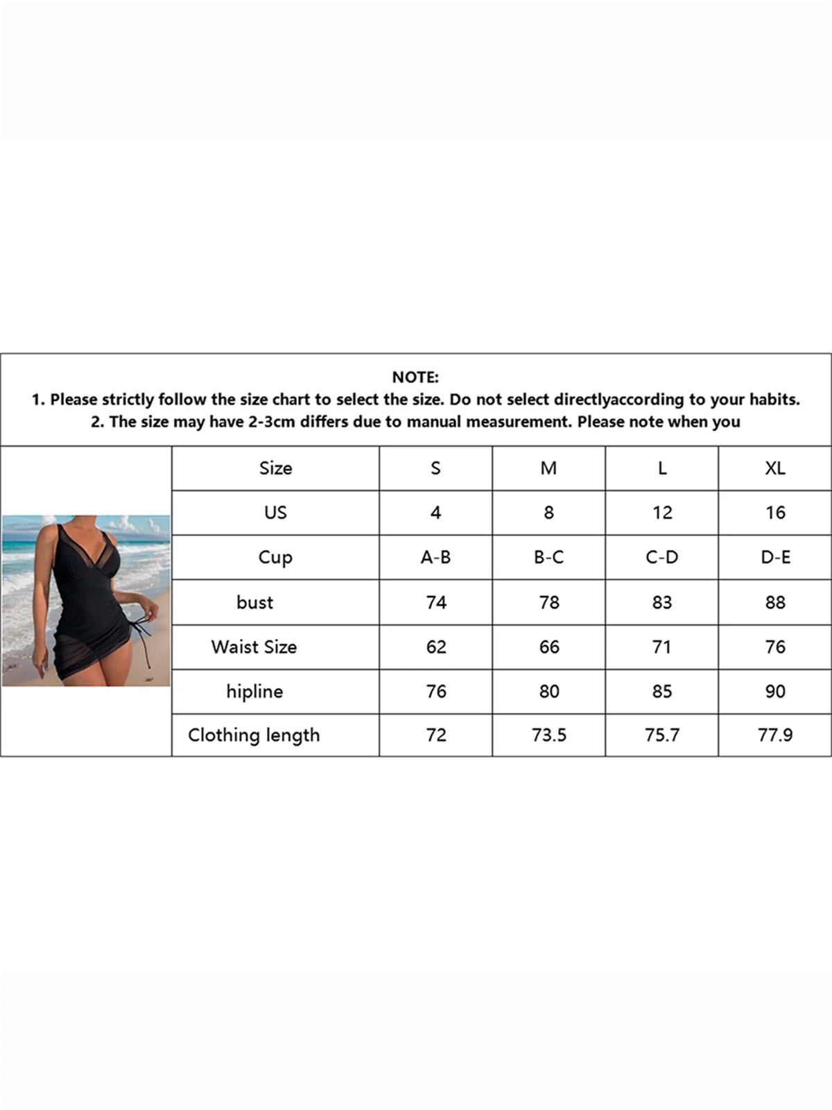 Womens Swimdress V Neck U Ring Sleeveless Bathing Suit Drawstring Mesh Sheer Swimwear