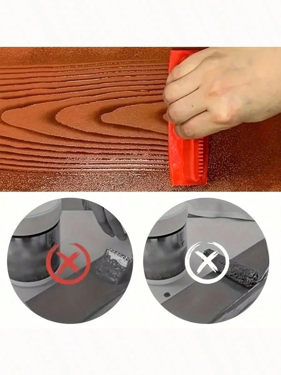 Wood Grain Effect Rubber Texture Paint Roller Brush- 1pc Artistic Wallpaper & Paint Finishing Tool For Paint Printing, Drawing