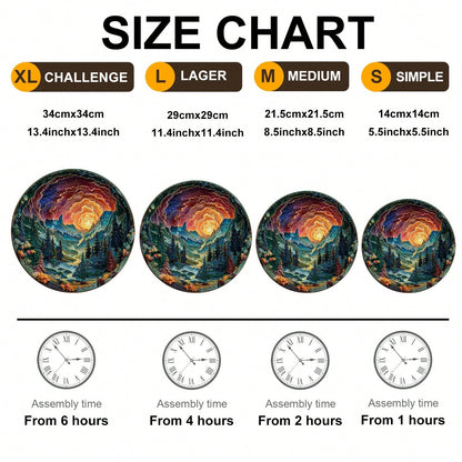 WOODBESTS 1PC Cave Sky Wooden Irregular Puzzle, Animal-Shaped 2D Jigsaw Toy For Kids And Adults. Educational Game, Great Gift For Party, Holiday, Christmas And Birthday. Unique Magical Desktop Decor &