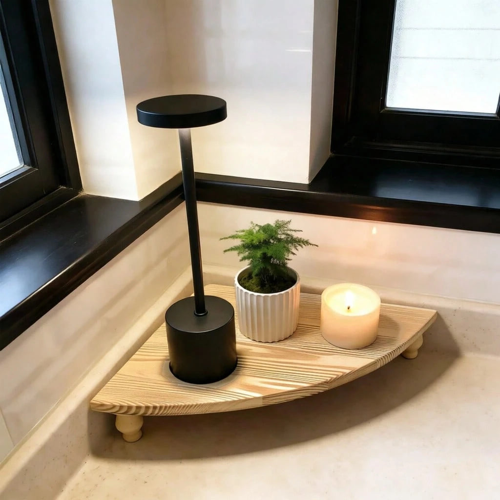 Wooden Corner Shelf, Used As Display Rack On Kitchen, Coffee Bar, Farmhouse Decoration, Bathroom, Restaurant To Display Or Store Small Items