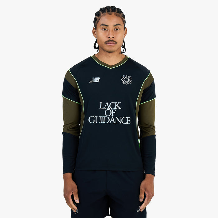New Balance x Lack of Guidance Longsleeve Jersey Dark Military Green / Black - Neon