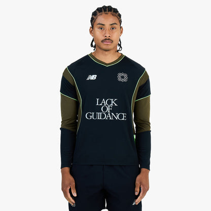 New Balance x Lack of Guidance Longsleeve Jersey Dark Military Green / Black - Neon