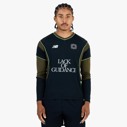 New Balance x Lack of Guidance Longsleeve Jersey Dark Military Green / Black - Neon