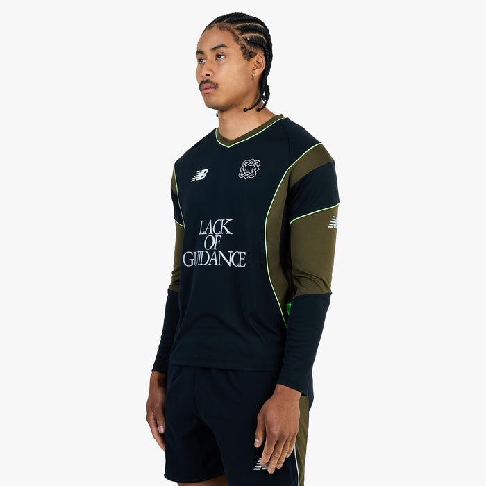 New Balance x Lack of Guidance Longsleeve Jersey Dark Military Green / Black - Neon