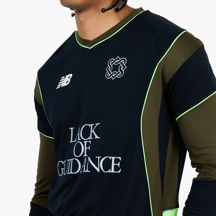 New Balance x Lack of Guidance Longsleeve Jersey Dark Military Green / Black - Neon