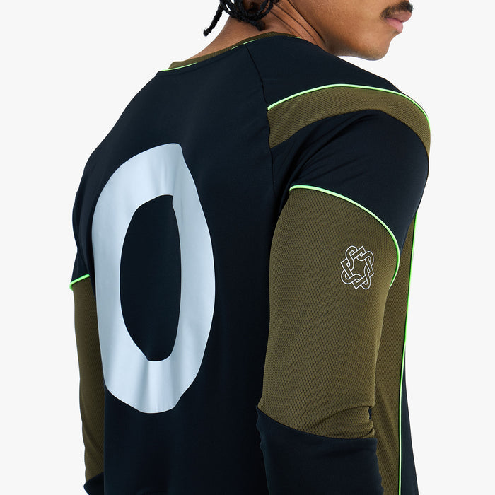 New Balance x Lack of Guidance Longsleeve Jersey Dark Military Green / Black - Neon