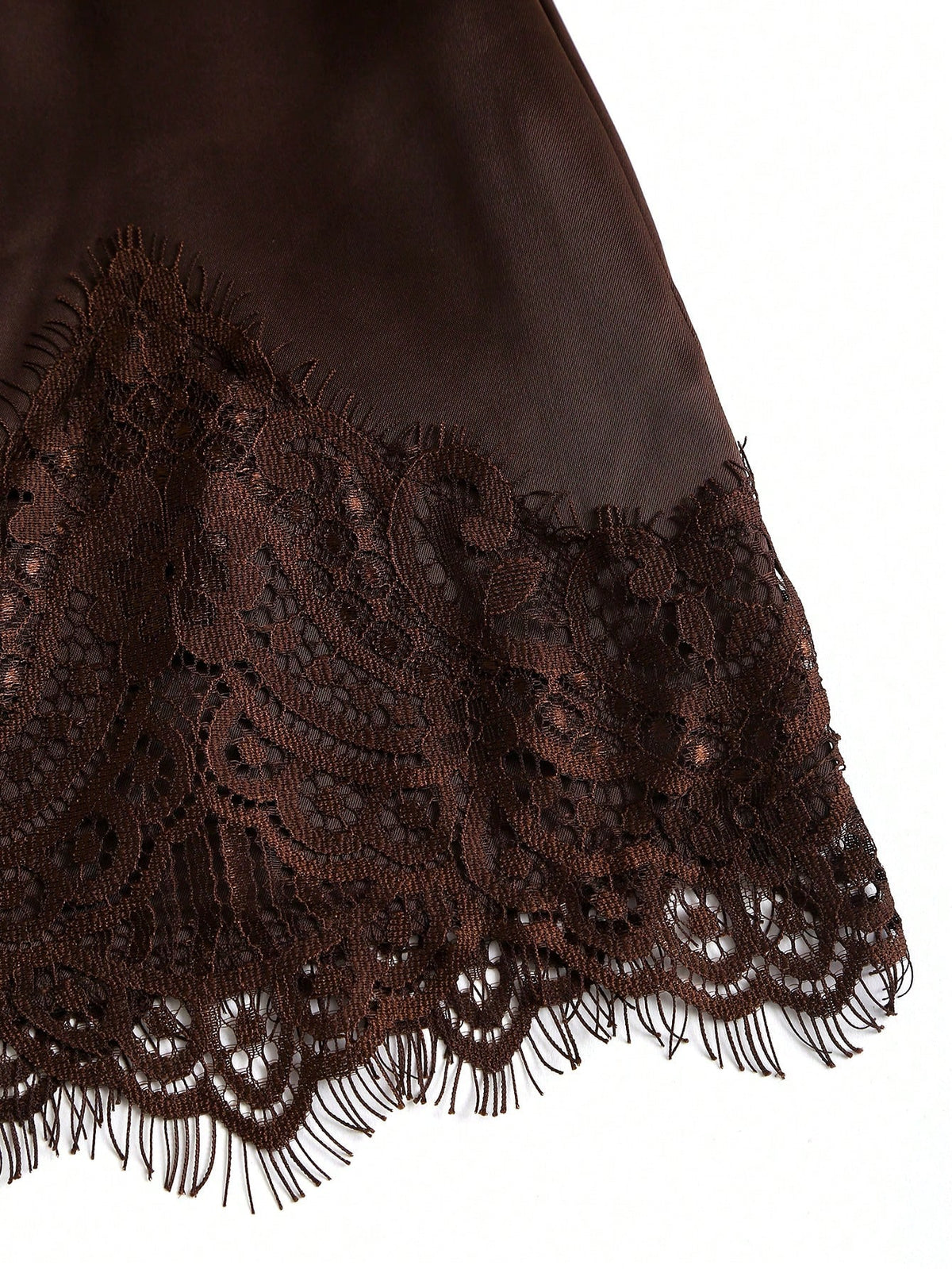 x Luisa Sonza Sweetra Elegant French Retro Satin Brown Floral Patchwork Casual Skirt, Chic Early Spring New Arrival