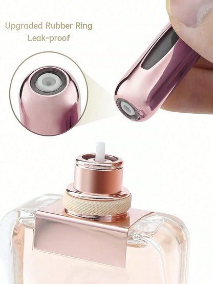 X Milania Collab 4pcs/Set 5ml Refillable Perfume Bottles, Mini Portable Aluminum Spray Bottles,Giveaways,Travel,Cheap Stuff,Travel Essential