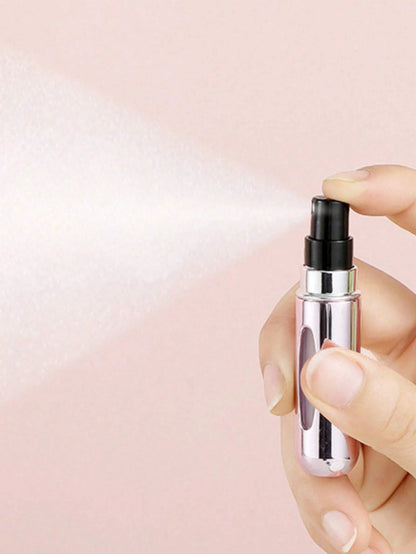 X Milania Collab 4pcs/Set 5ml Refillable Perfume Bottles, Mini Portable Aluminum Spray Bottles,Giveaways,Travel,Cheap Stuff,Travel Essential