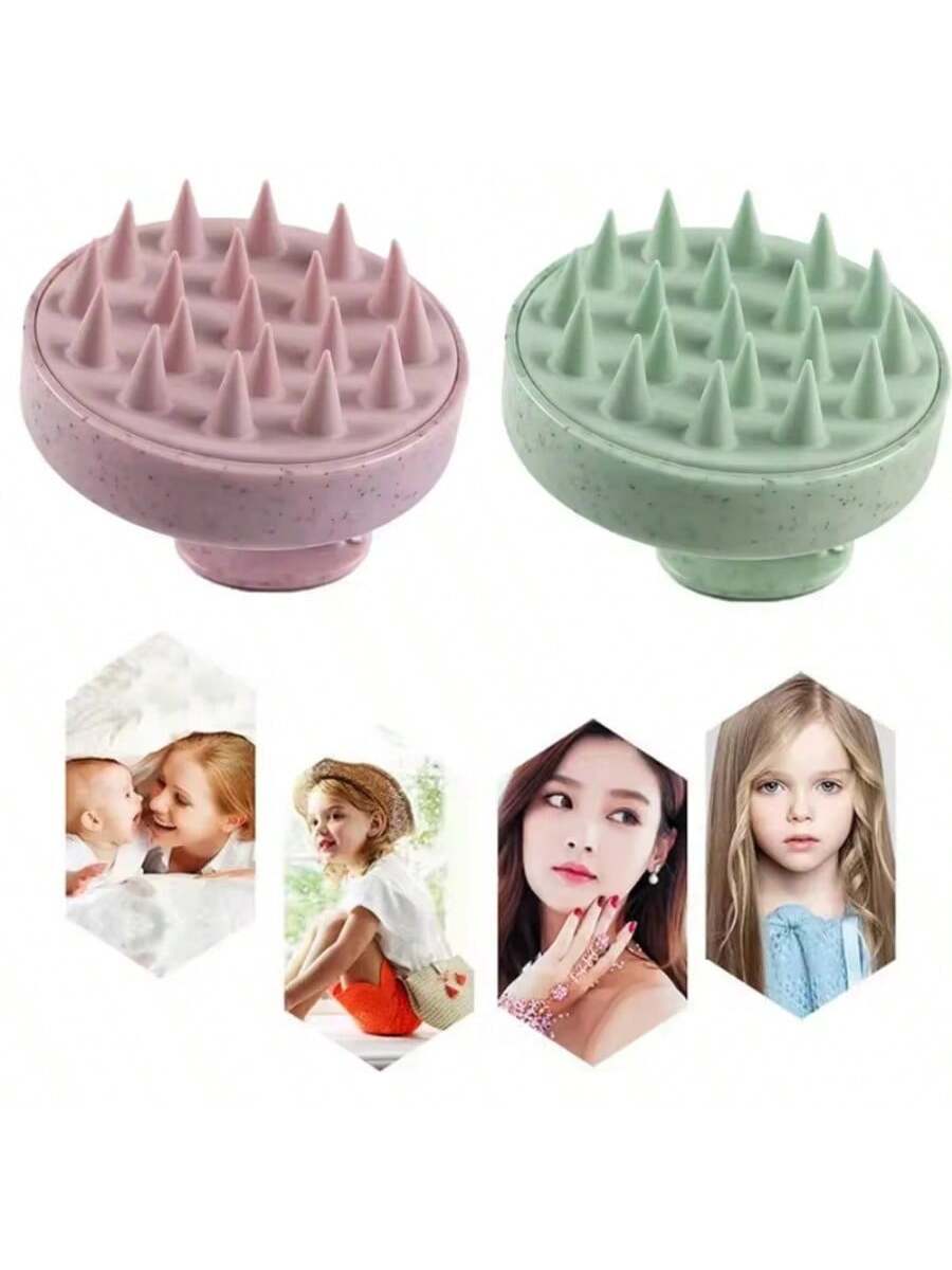 X Milania Silicone Shampoo Brush Scalp Massager Comb Body Massage Brush For Shower Salon Hair Washing Tool,Hair Brush,Comb,Hair Tools,Hair Products And Accessories For Barber Salon Beauty Travel