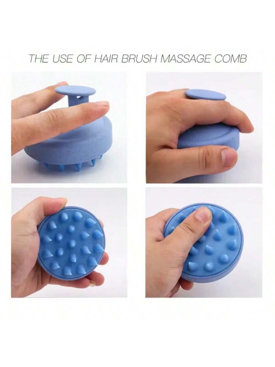 X Milania Silicone Shampoo Brush Scalp Massager Comb Body Massage Brush For Shower Salon Hair Washing Tool,Hair Brush,Comb,Hair Tools,Hair Products And Accessories For Barber Salon Beauty Travel
