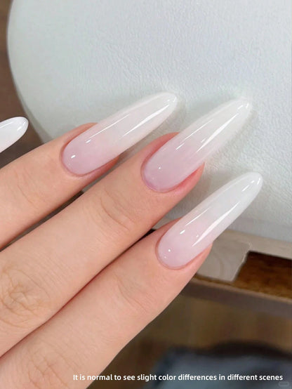 XEIJAYI 1Pc 15ML Milky White Pure Nail Polish Gel Nail Add Semi-Permanent Soak Off UV LED Construction Gel Varnish