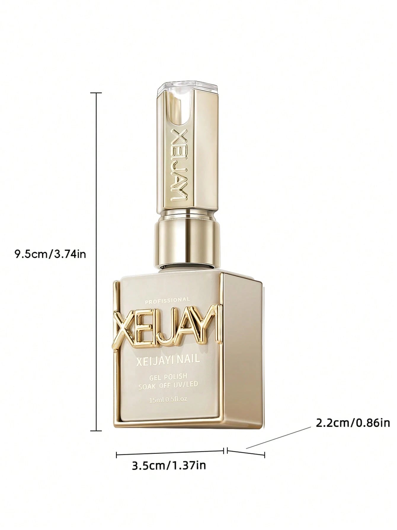XEIJAYI 1Pc 15ML Milky White Pure Nail Polish Gel Nail Add Semi-Permanent Soak Off UV LED Construction Gel Varnish