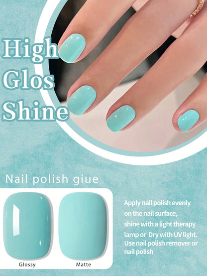 XEIJAYI 1Pc Peacock Green Gel Nail Polish Gel Color Gel Nail Polish Long-Lasting Nail Gel Soak Led/UV Gel Nail Polish Nail Art Nail Salon Home Gift For Women For Spring Nails