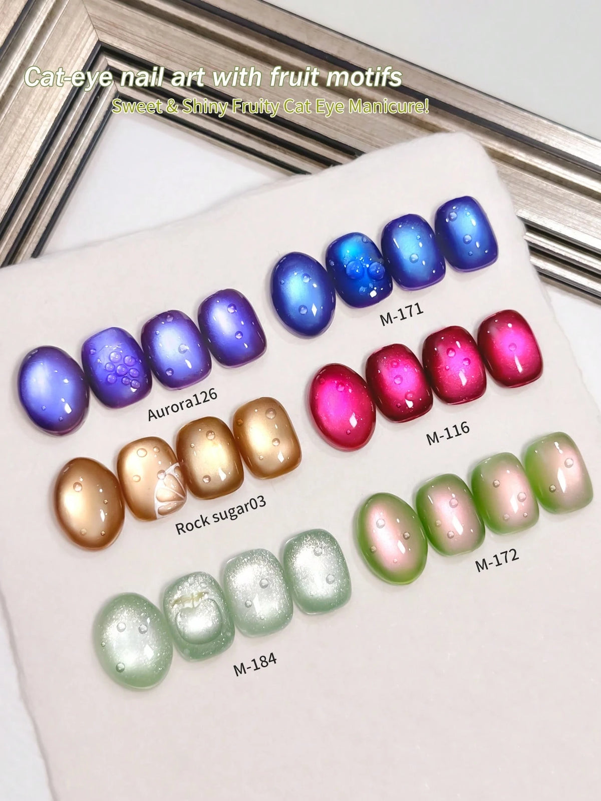 XEIJAYI 6-Color Set Cat Eye Nail Polish Gel 2025 New Style Blue Pink Cat Eye Nail Art Suitable For Women's Nail Salon Design