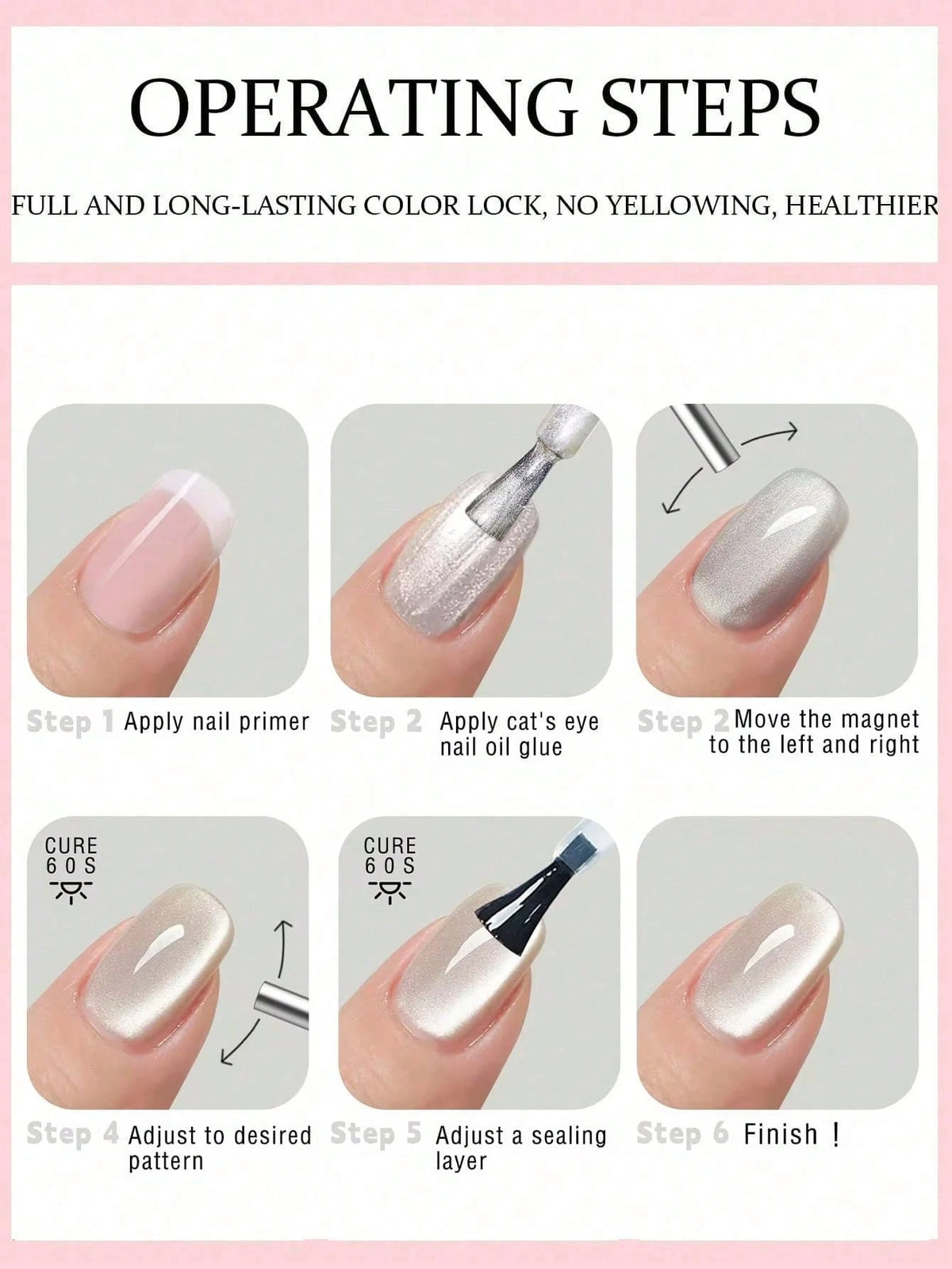XEIJAYI Picture- Frame Cat Eye Gel Polish, Radiant Glow Sparkle, Smooth Long- Lasting, One- Coat Two- Coat, Salon & Home DIY Nail Supplies