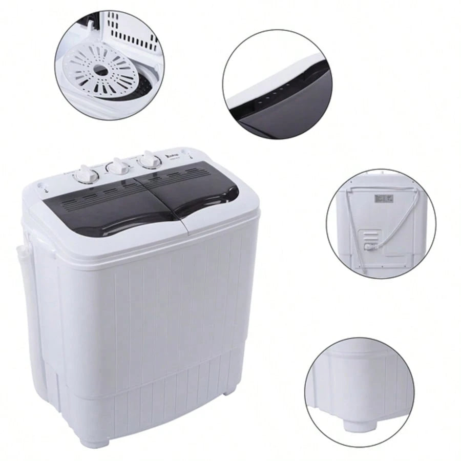 XPB35-188S 14.3(7.7 6.6)Lbs Semi-Automatic Gray Cover Washing Machine