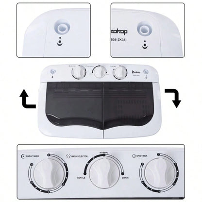 XPB35-188S 14.3(7.7 6.6)Lbs Semi-Automatic Gray Cover Washing Machine
