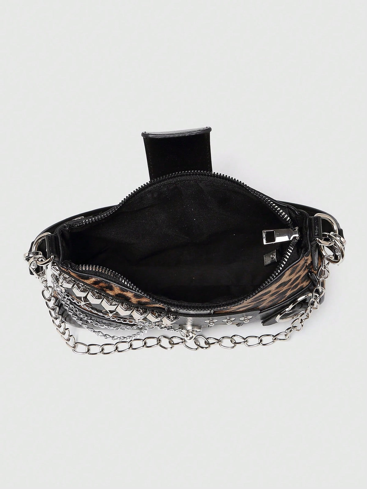 Y2K Fashionable Versatile Star & Moon Design Unique Silver Millennium Shoulder Chain Crossbody Bag, Perfect For Girls' Street Style And Party Outfits